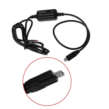 090E autó Micro USB kimenet 12V - 5V 3A tápegység átalakító PDA DVR-hez