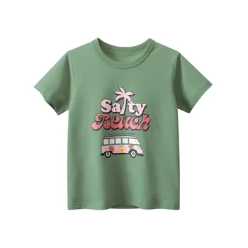 1-9T Toddler Kid Thirt Baby Boys Girls Clothes Summer Infant Thirt Totta Child Tee Top rövid ujjú ruha