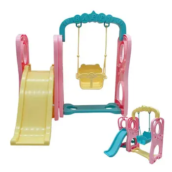 1 készlet baba kiegészítők Slide vidámpark Kelly baba számára 1/12 méretű baba bútor Óvoda csúszda hinta játszóház DIY játék