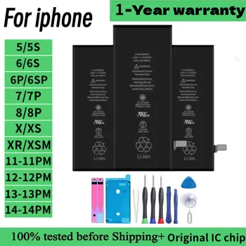 100% eredeti új akkumulátor IPhone 5S 6S 6PLUS 7 8 PLUS SE2 X XR XS MAX 11 Pro Max 12mini 13 14 Bateria