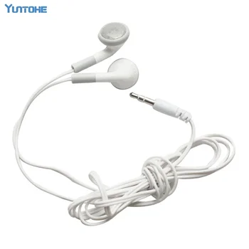 1000db/lot Nagykereskedelem 3,5 mm-es fehér eldobható fülhallgató ajándékba a Museum for Concert For School számára