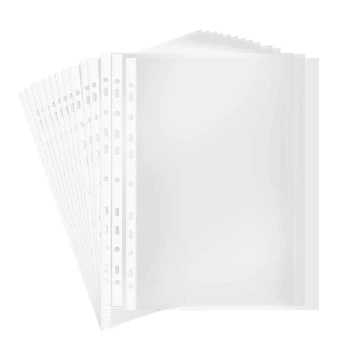 100Pages 11 lyukú lapvédő átlátszó 11 lyukú lapvédő iratgyűjtő iratgyűjtő zsebpapír fájl Levéllemez iratrendező hüvelyek 8 selyem