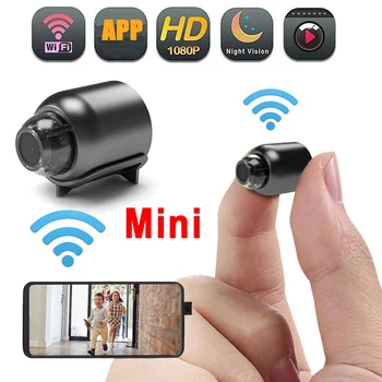 1080P HD Mini kamera Audio Video Recorder Beltéri biztonság IP kamera Biztonsági megfigyelés WiFi Baby Monitor éjjellátó videokamera