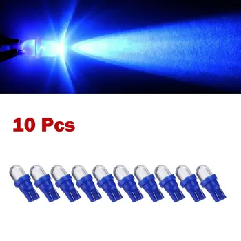 10db Blue T10 168 194 LED izzók 4.6 * 5 * 5CM műszerműszer műszerfal műszerfal lámpa aljzatokkal 12V 2.5W saroklámpa