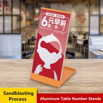 120x55mm alumínium asztal száma Helykártya tartó asztali fotó kép poszter keret ár címke jel tartó kijelző állvány