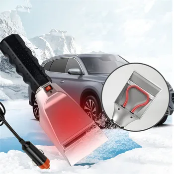 12V fűthető hólapát autó karosszéria szélvédő hóeltakarító kaparó multifunkcionális téli automatikus hótisztító eszköz jégkaparó
