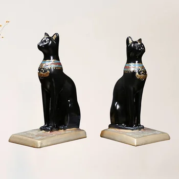 2 db kreatív könyvvég indiai stílusú könyvállvány macska díszgyanta szobor tanulmány asztali modell könyvállvány otthonra