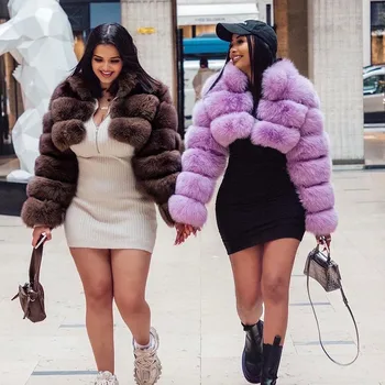 2022 Trend Új valódi bunda Természetes róka szőrme Női télikabátok Rövid kabátok Női ruházati mellények Divat