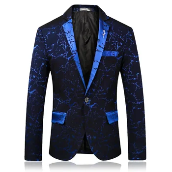 2023 Férfi tavasz Kiváló minőségű szabadidő nyomtatás Üzleti öltöny/Férfi Slim Fit Fashion Tuxedo férfi alkalmi blézer dzseki S-3XL méret