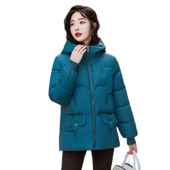 2023 Új női pehelypamut kabát őszi télikabát női diák pamut párnázott ruhák parkas koreai meleg kapucnis felsőruházat