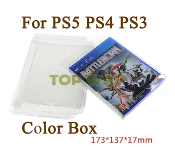 2PCS átlátszó átlátszó doboz PS4-hez PS5 PS3 konzolok kijelző tároló doboz színes PET védő