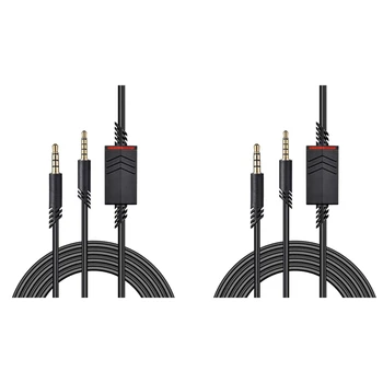 2X fejhallgató kábel, 2,0 m soros némító kábelkábel Astro A10 / A40 játékhoz Fejhallgatók PS4 vezérlő fejhallgató