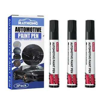 3 darab Autó retusálás Festék toll Fekete fehér Vízálló automatikus karceltávolító toll Autó festék karcolás javítás Autó ápolás