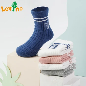 3 pár/készlet Újszülött fiúk lányok baba zokni gyerekek soft fashion kötött zokni középső cső zokni csecsemő kisgyermeknek alkalmi levél zokni