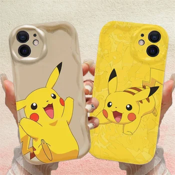 3D Pokemon Pikachu puha szilikon TPU tok Samsung Galaxy S23 S22 Ultra S21 S20 FE A14 A24 A25 A23 A33 A53 A34 A54 Wave Cover