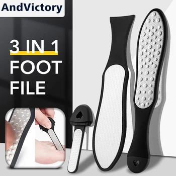3In1 Professzionális pedikűr lábápoló eszközök Fájl saroktisztításhoz Ráspok reszelő Callus Callus Dead Skin Remover Láb csiszolópapír