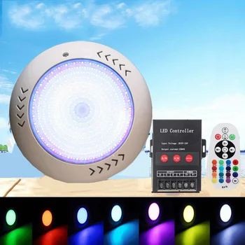 55W 45W RGB LED úszómedence lámpa IP68Vízálló DC12V 25W 30W 35W kültéri RGB víz alatti fény Tó LED Piscina Luz spotlámpa