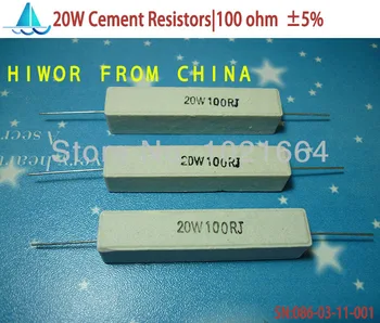  (5db / tétel) 20W 100 ohm kerámia cement teljesítményellenállás 100 ohm ellenállások