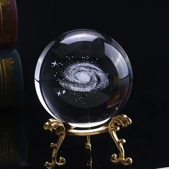 6cm fotó kellékek asztali gömb ajándék alap kristálygömb 3D kézműves vésett Naprendszer miniatűr bolygók modell dekoráció
