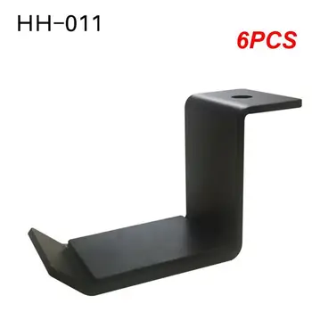 6PCS fém fejhallgató-tartó asztali fali tartó Függő horog Alumíniumötvözet állvány akasztó fejhallgatókhoz Hordozható állvány