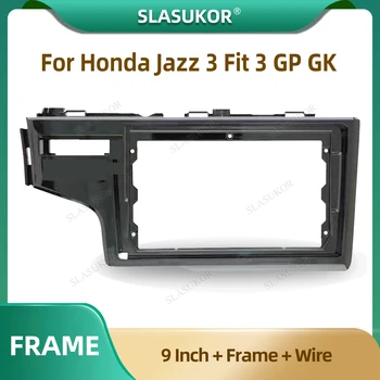 9 hüvelyk a Honda Jazz 3 Fit 3 GP GK 2013-2020 autórádió Fascia autórádió panel dróthüvelyes keret műszerfal eredeti