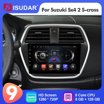 9 hüvelykes Isudar Android 12 autórádió Suzuki Sx4 2 S-cross 2012-2016 Carplay Auto Stereo No 2din
