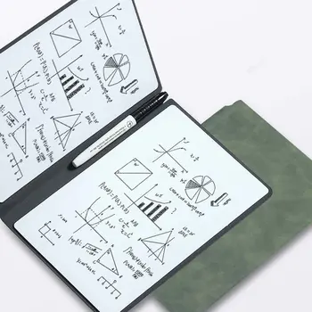 A5 Újrafelhasználható hordozható stílusos irodai notebookok Tábla jegyzetfüzet bőr emlékeztető Ingyenes tábla toll törlőkendő Heti tervező