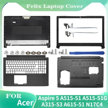 Acer Aspire 5 A515-51 A515-51G A315-53 A615-51 N17C4 laptop LCD hátlap Új fedél / elülső keret / zsanérok / csuklótámasz / alsó héj