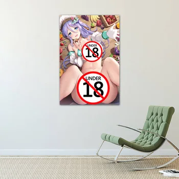Anime Szexi szépség tapéta Egyszerű fali plakátok Vászon nyomtatás Dekoratív festmények otthoni dekorációhoz