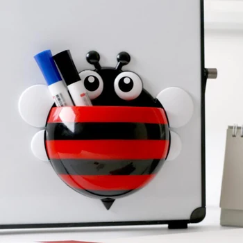 Aranyos méh tolltartó mágneses tárolódobozzal rajzfilm függő tábla tolltartók írószer rendszerező konténer állvány tok
