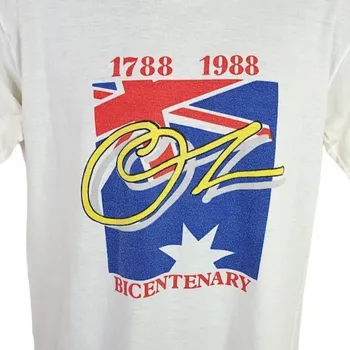 Ausztrál bicentenáriumi póló vintage 80-as évek 1988 Oz Made in Australia férfi méret közepes