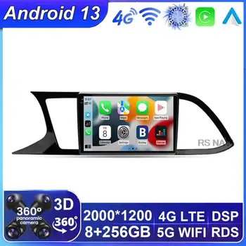  autó DVD rádió Seat Leon 3 2012 - 2020 GPS navigáció Android 13 QLED képernyő hátsó kamera tükör link Bluetooth Wifi NINCS DVD
