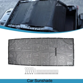 Autótakaró tető napvédő hálós napernyő burkolat Jeep Wrangler JL 2018-2024 4 ajtós autószigetelő háló kiegészítők PVC fekete