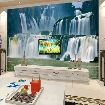 beibehang Egyéni fotó háttérkép háttérkép háttérkép nappali TV természeti táj vízesés 3D falfestmények papel de parede