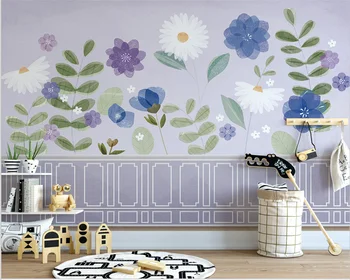 beibehang Testreszabott modern, új, friss és szép természeti táj virágnövény gyermekszoba háttér tapéta papír peint