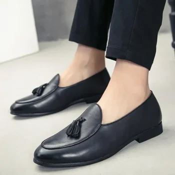 Bőr cipők Férfi légáteresztő üzleti alkalmi cipők Középkorú és idős apa bőrcipők Férfi puha alsó apa cipő