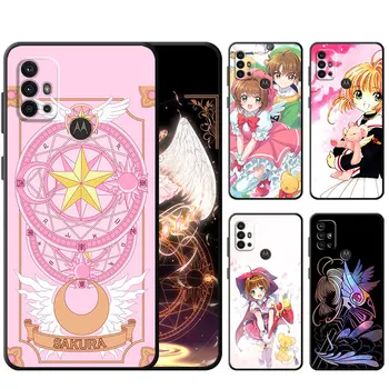 Card Captor Sakura Anime Case Coque Motorola Moto Edge 20 Lite 30 Pro One Fusion Plus G Stylus E6s S30 One Hyper X30 borítóhoz