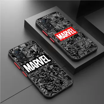 Cover Luxury Marvel logós Super Case Xiaomi Redmi Note 8T 9 10 Pro 11S 12S 12 11 Pro 11T 8 Pro 7 9S 10S 12 Pro Armor Funda