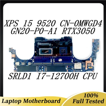 DELL XPS 15 9520 CN-0MWGD4 0MWGD4 MWGD4 laptop alaplaphoz SRLD1 i7-12700H CPU-val GN20-P0-A1 RTX3050 100%-ban tesztelt