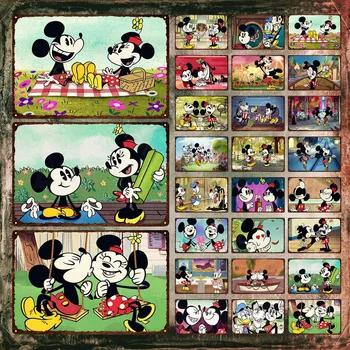 Disney Mickey egér csodálatos világa Fémjel Disney animációs sorozat Fémjel Ón jel rajzfilm plakett Lakberendezés