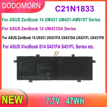 DODOMORN C21N1833 laptop akkumulátor ASUS ZenBook 14 UM431 UM431DA-AM020T UX431FA UX431FN UX431FL UX431DA UX431FN-AN002T sorozathoz