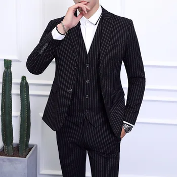 (Dzseki+Nadrág+Mellény) Új jelmez Homme Népszerű ruházat Luxus Party Színpad Férfi öltöny Vőlegények Regular Fit Tuxedo 3Peice szett