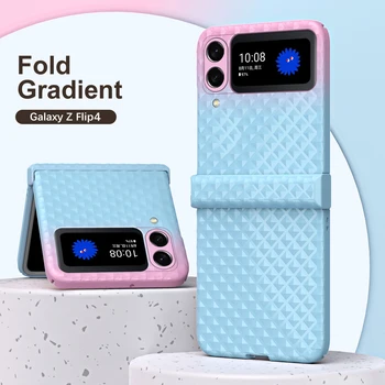 Eainbow Candy Gradient Phone Case for Samsung Galaxy Z Flip4 összecsukható ütésálló műanyag flip tok Samsung Z Flip4 Z Flip3 készülékhez
