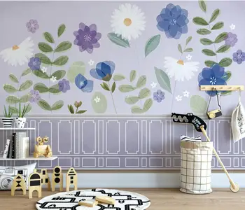Egyéni lila virág Fotó tapéta Modern nappali hálószoba Étkező TV háttér 3D fali papírok Lakberendezés dekoráció