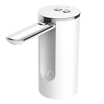  elektromos vízszivattyú palackhoz USB töltés ivóadagoló alacsony zajszintű kis szivattyú, szívóműtermék tartós ezüst-fehér
