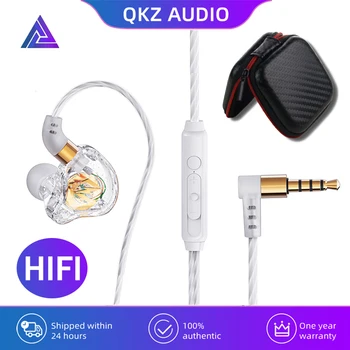  eredeti QKZ NUNE-ZEN fülhallgató mélynyomó vezetékes fejhallgató 3,5 mm-es AUX sport zajszűrő headset monitor fülhallgató mikrofonnal