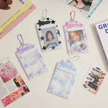 EZONE Kawaii Star 3 hüvelykes képeslap tartó képeslapok album színes kártya tároló fotótáskák Idol kártya gyűjtése szervező írószerek