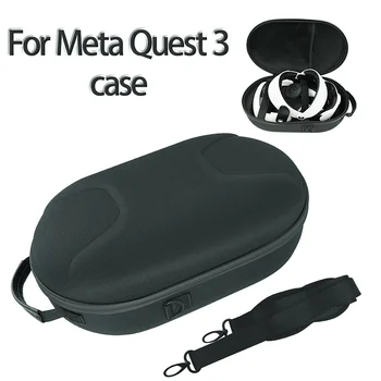 Fekete tárolótáska Mate Questhez 3 tok hordozható dobozok VR headset utazási hordtáska kemény EVA tárolódoboz táska VR kiegészítők