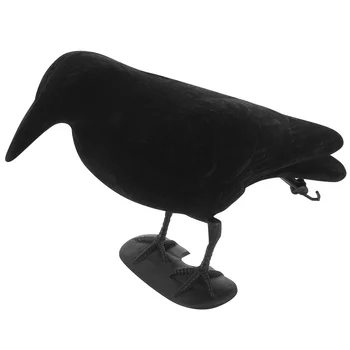 Flocked Varjú műanyag vadászat Vadászat csali utánzat nagykereskedelem Fekete madár ijesztő eszköz hamis vagy dekoráció Halloween
