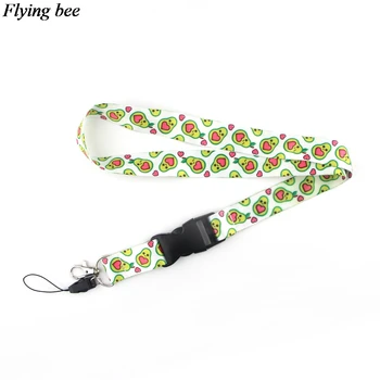 Flyingbee Avokádó nyomtatás kulcstartó telefon zsinór női divatszíj nyakpánt nyakpántok személyi igazolványhoz Telefon kulcsok X0868